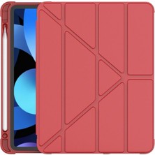 MobaxAksesuar Apple iPad Air 5 10.9" 2022 M1 Kılıf Kalem Bölmeli Trifolding Case A2589 A2591