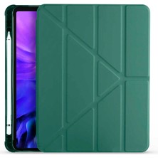 Techno Face Apple Ipad 10. Nesil 10.9 2022 Kılıf Kalem Bölmeli Standlı Ön Arka Tam Koruma Katlanabilir Uyku Modlu Kılıf Tri Folding