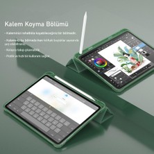 Techno Face Apple Ipad 10. Nesil 10.9 2022 Kılıf Kalem Bölmeli Standlı Ön Arka Tam Koruma Katlanabilir Uyku Modlu Kılıf Tri Folding