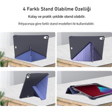 Techno Face Apple Ipad 10. Nesil 10.9 2022 Kılıf Kalem Bölmeli Standlı Ön Arka Tam Koruma Katlanabilir Uyku Modlu Kılıf Tri Folding