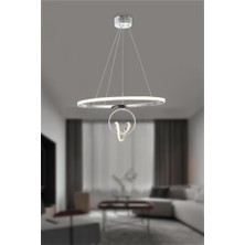 Eray Aydınlatma 2021-30 Kr LED Krom Avize(Beyaz Işık -Sarı Işık - Gün Işığı)