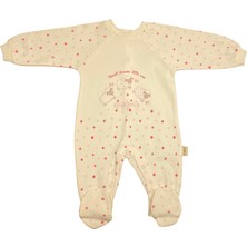 Renkli Puset Unisex Bebek Penye Tulum Puanlı Kuzu