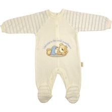 Renkli Puset Unisex Bebek Penye Tulum Welcome Ayı