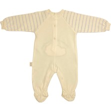 Renkli Puset Unisex Bebek Penye Tulum Welcome Ayı