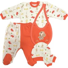 Renkli Puset 5'li Penye Hastane Çıkışı Bebek Takım Hayvanlar