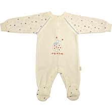 Renkli Puset Unisex Bebek Penye Tulum Puanlı Uğur Böceği