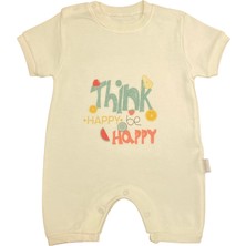Renkli Puset Unisex Bebek Yazlık Penye Tulum Happy