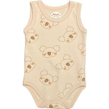 Renkli Puset Penye Bebek Askılı Body Zıbın Koala