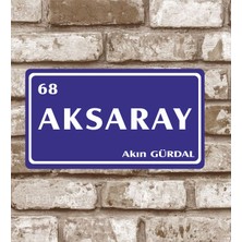 Hediyelikevi Metal Plaka Aksaray 68 Retro Poster (29X15)