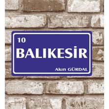 Hediyelikevi Metal Plaka Balıkesir 10 Retro Poster (29X15)