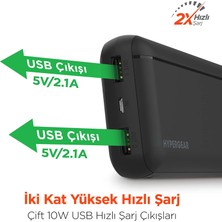 Hypergear 20000mAH Dual UsbA Çıkışlı Powerbank Siyah