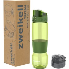 Zweikell Pivot Switch Military Green Bpa Içermez 650 ml Tritan Kırılmaz Suluk-su Matarası-yedek Kapak Hediye