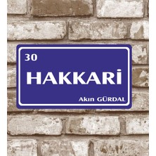 Hediyelikevi Metal Plaka Hakkari 30 Retro Poster (29X15)