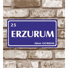 Hediyelikevi Metal Plaka Erzurum 25 Retro Poster (29X15)