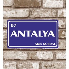 Hediyelikevi Metal Plaka Antalya 07 Retro Poster (29X15)