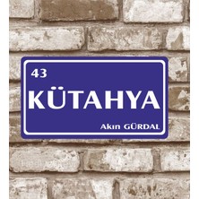 Hediyelikevi Metal Plaka Kütahya 43 Retro Poster (29X15)