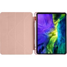 Fuchsia Apple iPad 10.9 inç 2022 10.nesil Uyumlu Kılıf Kalemlikli Katlanabilen Standlı Akıllı Tablet Kılıfı