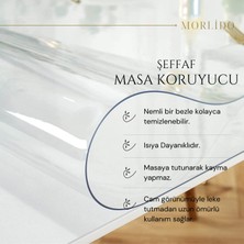 Morlido Camsı Şeffaf Masa Koruyucu Tüm Ebatları 1.4 mm