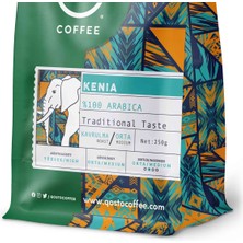 Qosto Coffee Kenya Aa Top Karigu Kirinyaga, Yöresel Kavrulmuş Filtre Kahve Çekirdeği 250 gr