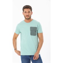 Hitch Outdoor Erkek Garnili Cep Nakışlı Bisiklet Yaka T-Shirt
