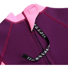 Wilkwe Neopren Naylon Plaj Mayosu Tam Vücut Wetsuit Kız Çocuk Plaj Sörf Pembe Xl (Yurt Dışından)