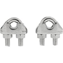 Wilkwe 2pcs Ağır Halk Kelepçesi Kablo Çelik Metal M8 (Yurt Dışından)