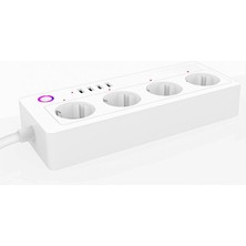 Rxr R-Pw4 Wi-Fi Akıllı Çoklu Priz / 4 USB 4 Elektrik Prizi