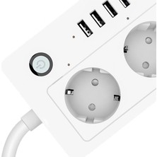 Rxr R-Pw4 Wi-Fi Akıllı Çoklu Priz / 4 USB 4 Elektrik Prizi