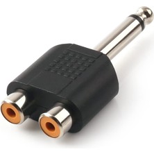 BK Teknoloji 6.35MM 1/4 Erkek Mono - 2rca Dişi Çevirici Adaptör