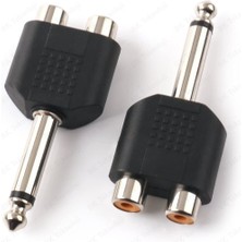 BK Teknoloji 6.35MM 1/4 Erkek Mono - 2rca Dişi Çevirici Adaptör