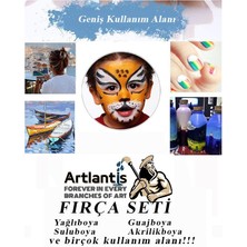 Artlantis Fırça Seti 10 Lu Resim Fırçası 1 Paket Suluboya Akrilik Boya Guaj Boya Yağlı Boya Fırca Seti Kesik