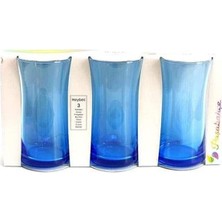 Leva Store 420845S231 Heybeli Meşrubat Bardağı, Mavi, 3'lü
