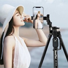 Airstorr 8830 150 cm Tripod Çantalı Bluetooth Kumandalı Profesyonel Telefon ve Fotoğraf Makinesi Tutucu