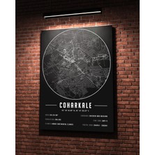 Mini Street Map Coharkale 50 x 70 cm Şehir Haritası Kanvas Tablo