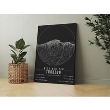 Mini Street Map Bize Her Yer Trabzon 50 x 70 cm Şehir Haritası Kanvas Tablo