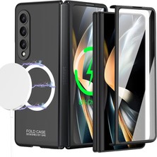 MTK Moveteck Galaxy Z Fold 4 Kılıf Dahili Ekran Koruyuculu Kablosuz Şarj Destekli Magsafe 360 Koruyucu