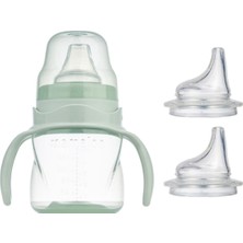 Mamajoo Kulplu Eğitici Bardak 160 ml & Yedek Ikili Bardak Ucu / Powder Green