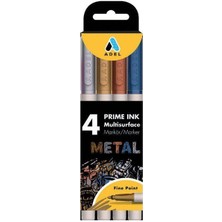 FKM Adel Marker Kalem 4 Lü Metal Renk - Adel