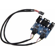 Gorgeous Anakart USB 9pin Header 1'den 4'e Splitter Port Çoğaltıcı 30CM Uzatma Kablosu (Yurt Dışından)