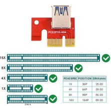 Gorgeous Adet V013 Pro Pcıe Yükseltici Kart Pcı Express X1 To X16 Yükseltici Ekran Kartı Sata Güç Kablosu USB 3.0 Kablo Madencilik Madenci (Yurt Dışından)