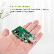 Gorgeous Msata Adaptörü, Msata - USB 3.0 Adaptörü, USB Msata SSD Okuyucu, Sata Dönüştürücü Taşınabilir Flash Sürücü Harici Sabit Sürücü (Yurt Dışından)