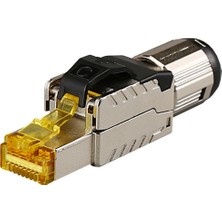 Gorgeous Cat8 RJ45 Konnektör Fişi Sıkma Aleti Olmadan Cat8 40GBPS Çinko Alaşım Korumalı Ağ Kablosu Fişi RJ45 Arayüzü (Yurt Dışından)