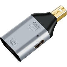 Gorgeous USB C Adaptörü Type-C Dişi - HDMI Uyumlu Dp Minidp Erkek Adaptör Hd Video 4K@60Hz (Mını Dp Uyumlu Arayüz) (Yurt Dışından)