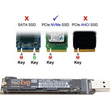 Gorgeous Nvme USB Adaptörü M.2 Nvme SSD USB 3.1 Adaptörü 10GBPS Usb3.1 Gen 2 M2 Nvme 2230 2242 2260 2280 SSD (Yurt Dışından)