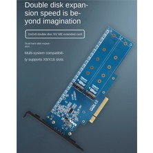 Gorgeous Jeyı M2X8 Sabit Disk Adaptör Kartı Pciex8 X16 1 Dönüş 2 Nvme Genişletme Kartı Vme Çift Disk Adaptör Kartı (Yurt Dışından)