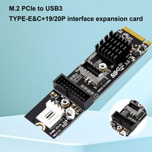 Gorgeous M.2 Mkey Pcıe - Ön Usb3.1 5gbps Yükseltme Kartı TYPE-C+19/20PIN Genişletme Kartı M.2 Pcıe Yükseltme Kartı (Yurt Dışından)