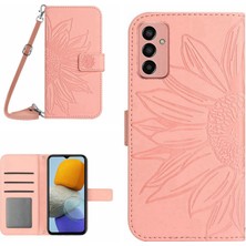 Cool-M HT04 Samsung Galaxy M23 için Basılı Ayçiçeği 5G, PU Deri Cüzdan Manyetik Toka Cilt Anti-Fall ile Telefon Kılıfı (Yurt Dışından)