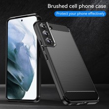 Cool-M Samsung Galaxy S23 için kasa Anti-DROP Esnek TPU arka kapağı fırçalanmış karbon fiber doku cep u kasası Telefon Kılıfı (Yurt Dışından)