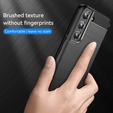 Cool-M Samsung Galaxy S23 için kasa Anti-DROP Esnek TPU arka kapağı fırçalanmış karbon fiber doku cep u kasası Telefon Kılıfı (Yurt Dışından)