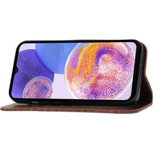 Cool-M Samsung Galaxy A13 4G / A13 5G / A04S 4G (164.7 x 76.7 x 9.1 mm) Buzağı Doku Deri Deri Cüzdan Baskılı Rhombus Desen Manyetik Emilim lı Telefon Kılıfı (Yurt Dışından)